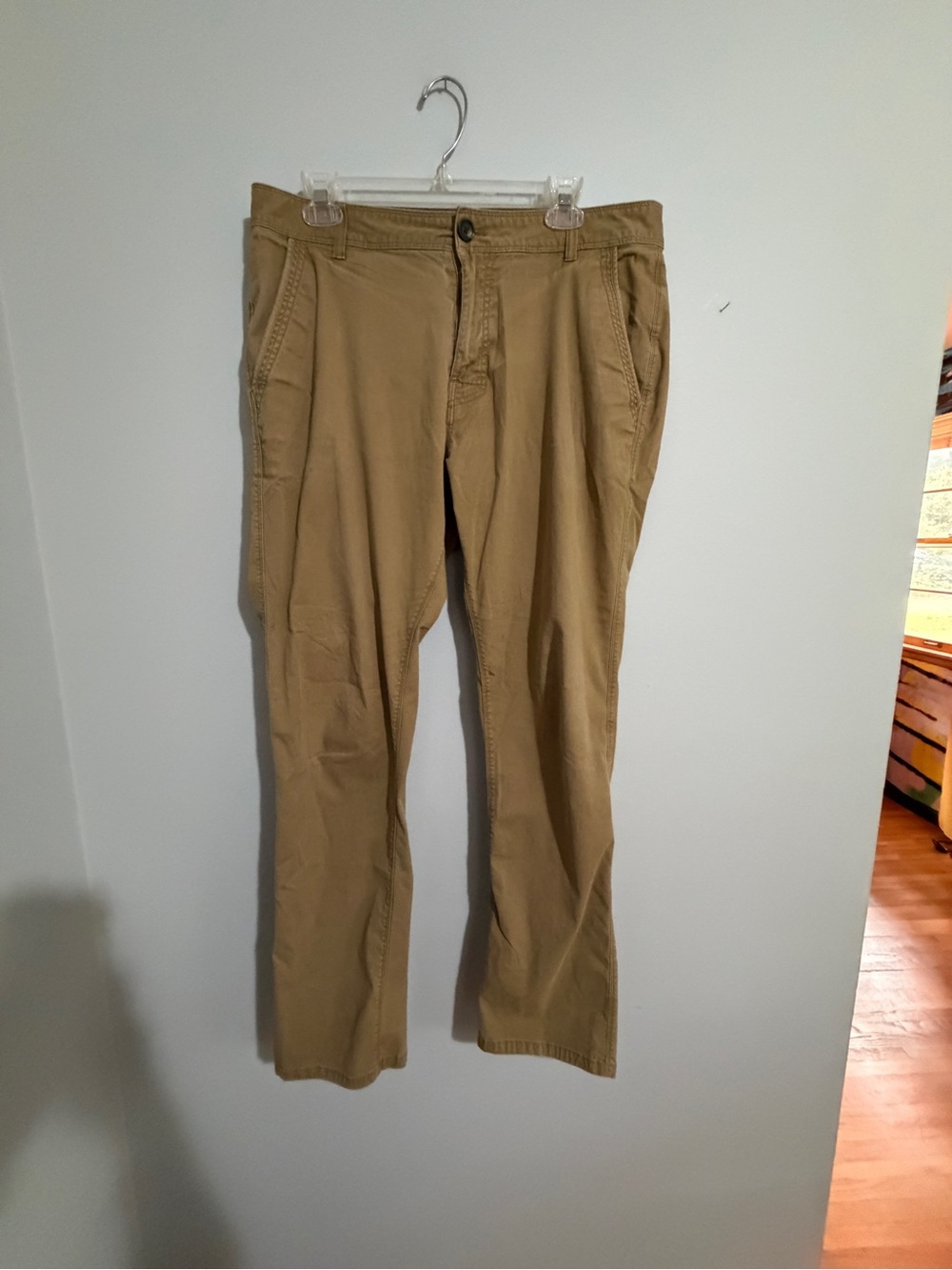 Men’s prAna McClee Pant Khaki/Tan Straight-Leg Chinos- 34